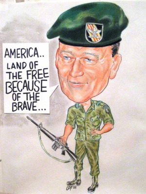 John Wayne as Green Beret